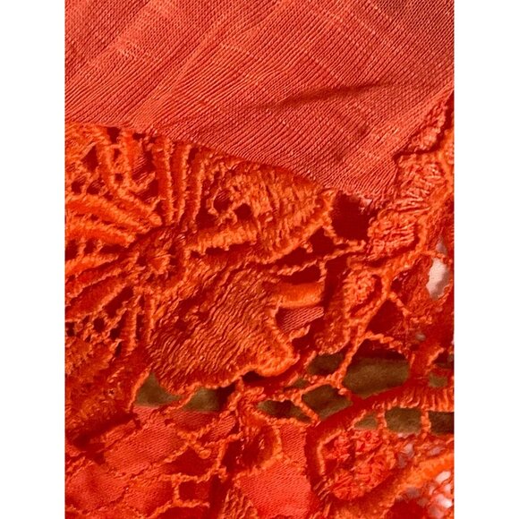 American rag short sleeve shirt sheer pink lace open back floral small READ - Picture 14 of 14